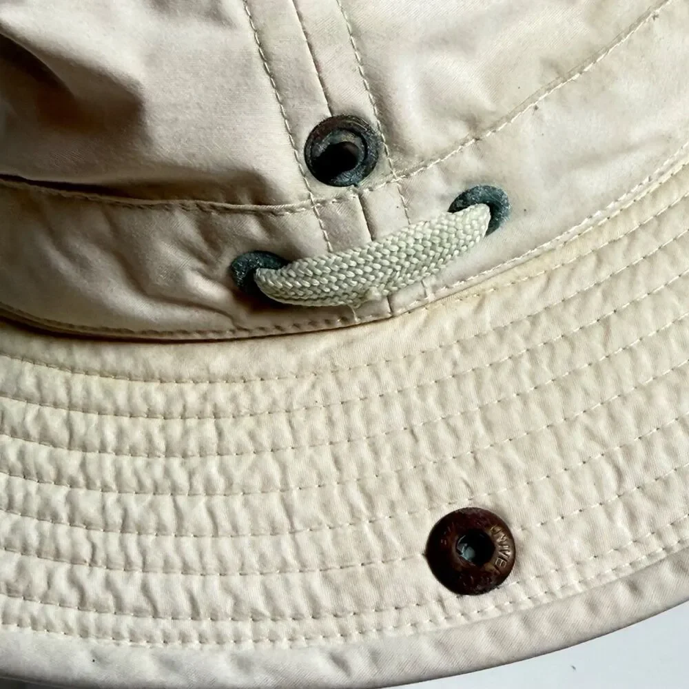 Vintage Tilley Endurables Airflo T4 Safari Hat Khaki Made Canada Size 7 1/4